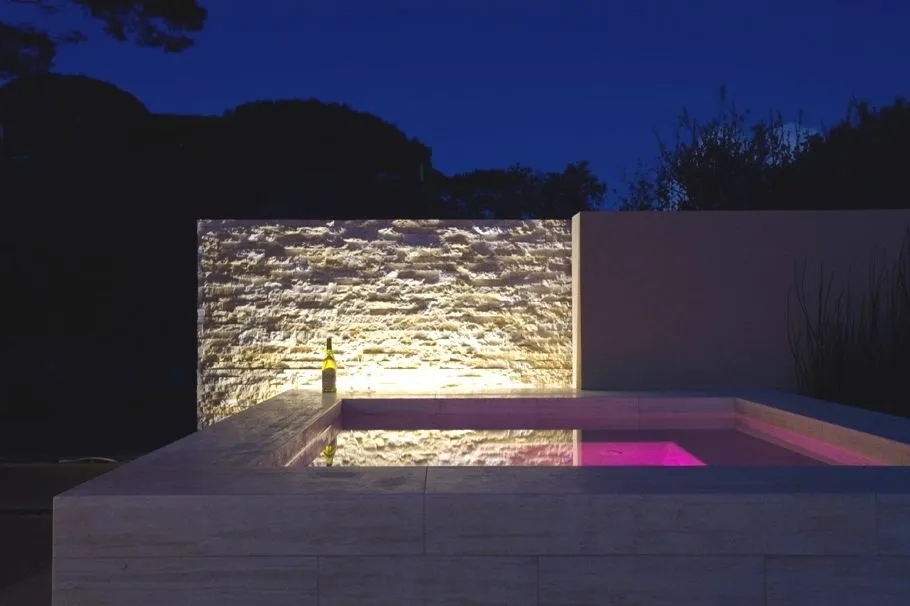 Travertine Pool at Night